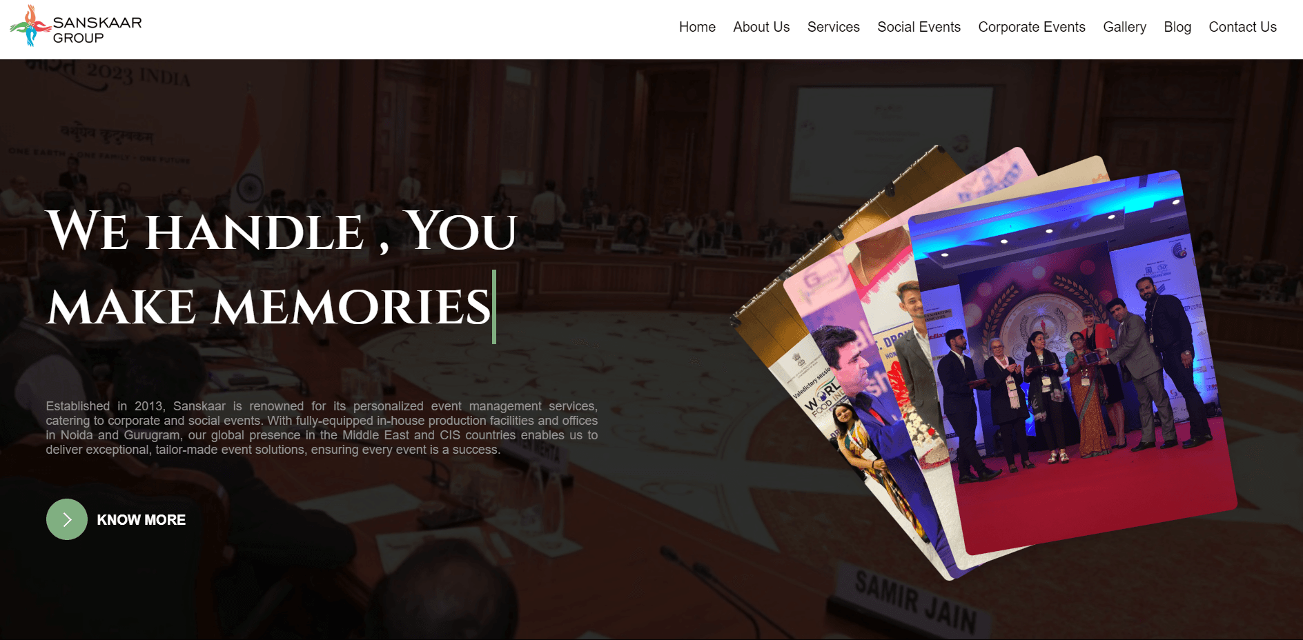 Sanskaar Group Website preview